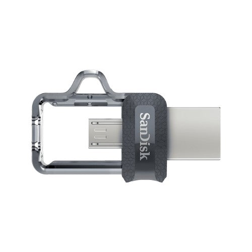 SanDisk 32GB Ultra Dual m3.0 USB flash drive USB Type-A / Micro-USB 3.2 Gen 2 (3.1 Gen 2) Gray, Stainless steel