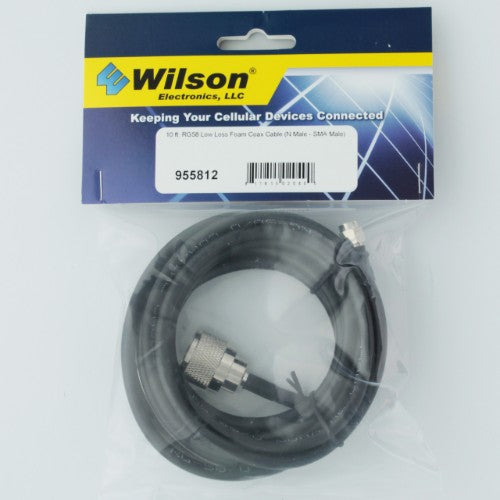 Wilson Electronics 955812 coaxial cable RG-58 119.7" (3.04 m) N-type SMA Black
