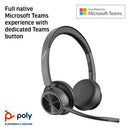 Poly Voyager 4320 Microsoft Teams Certified USB-A Headset +BT700 dongle