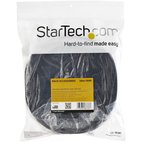 StarTech.com HKLP25 cable tie Hook & loop cable tie Nylon Black 1 pc(s)
