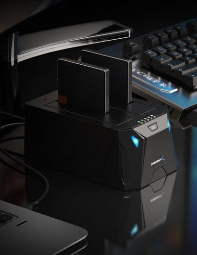 Sabrent EC-CH2B storage drive docking station USB 3.2 Gen 1 (3.1 Gen 1) Type-C Black