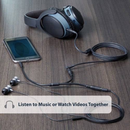 StarTech.com MUY1MFFS audio cable 7.87" (0.2 m) 3.5mm 2x3.5mm Black