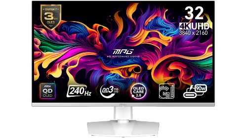 MSI MPG 321URXW QD-OLED computer monitor 31.5" 3840 x 2160 pixels 4K Ultra HD White
