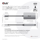 CLUB3D CAC-1510-A video cable adapter 9.84" (0.25 m) USB Type-C DVI-D Gray