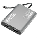 Plugable Technologies USBC-6950M USB graphics adapter 3840 x 2160 pixels Silver