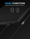 Sabrent CB-UA35 audio cable 3.5mm USB Type-A Black