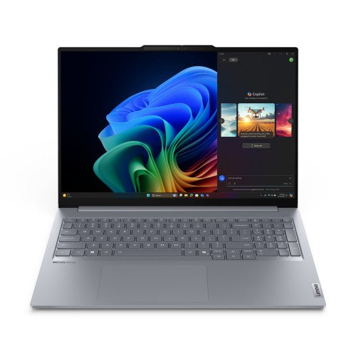 Lenovo ThinkBook 16 G7 QOY Copilot+ PC Qualcomm Snapdragon X1P-42-100 Laptop 16" WUXGA 16 GB LPDDR5x-SDRAM 512 GB SSD Wi-Fi 7 (802.11be) Windows 11 Pro English Gray