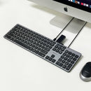 Macally UCZKEYHUBACSG keyboard Home/Office USB QWERTY English Black, Gray