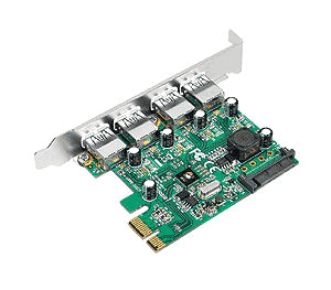 Siig 4-Port USB 3.0 PCIe interface cards/adapter Internal USB 3.2 Gen 1 (3.1 Gen 1)