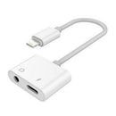 4XEM 4X8PIN35SPLITTER mobile phone cable White 3.5mm Lightning