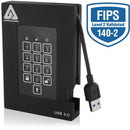Apricorn Aegis Padlock Fortress external hard drive 2 TB 5400 RPM USB Type-A 3.2 Gen 1 (3.1 Gen 1) Black