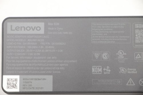 Lenovo 5A10W86262 power adapter/inverter Indoor 65 W Black