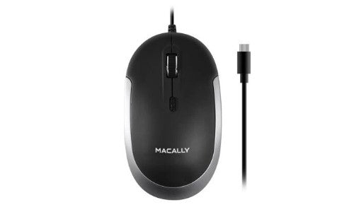 Macally UCDYNAMOUSESG mouse Ambidextrous USB Type-C Optical 2400 DPI