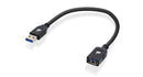 iogear G2LU3AMF USB cable 11.8" (0.3 m) USB 3.2 Gen 1 (3.1 Gen 1) USB A Black