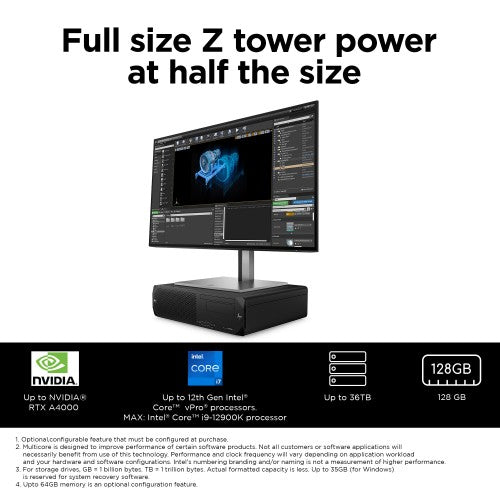 HP Z2 Small Form Factor G9 Workstation Intel® Core™ i7 i7-14700 32 GB DDR5-SDRAM NVIDIA RTX A2000