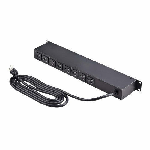 StarTech.com 8NS8-RACK-MOUNT-PDU power distribution unit (PDU) 8 AC outlet(s) 1U Black