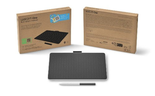 Wacom One M graphic tablet Black, White 8.5 x 5.31" (216 x 135 mm) USB/Bluetooth