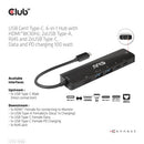 CLUB3D CSV-1596 laptop dock/port replicator USB 3.2 Gen 1 (3.1 Gen 1) Type-C Black