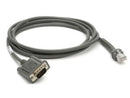 Zebra CBA-R08-S07ZBR serial cable Gray 84" (2.13 m) RS232 DB9