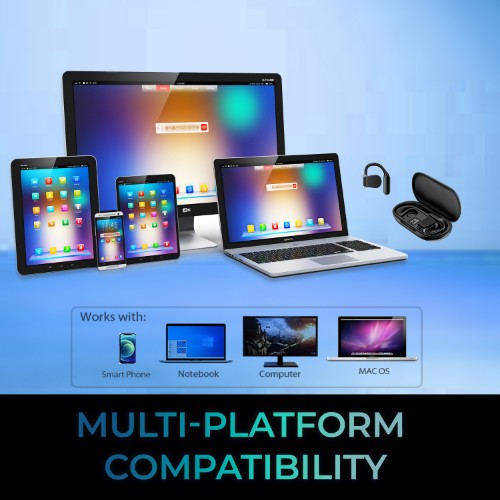 Adesso Xtream T4 Headset Wireless Ear-hook, In-ear Calls/Music USB Type-C Bluetooth Black