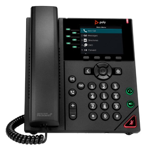 HP Poly VVX 350 6-Line IP Phone and PoE-enabled