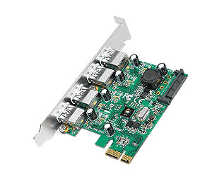 Siig 4-Port USB 3.0 PCIe interface cards/adapter Internal USB 3.2 Gen 1 (3.1 Gen 1)