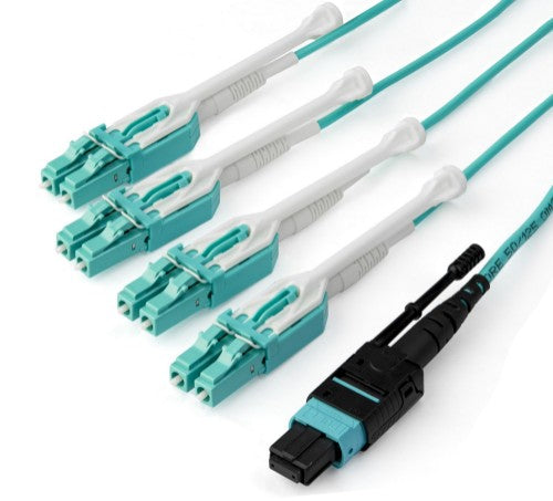 StarTech.com MPO8LCPL3M InfiniBand/fibre optic cable 118.1" (3 m) MPO/MTP 8x LC Aqua color