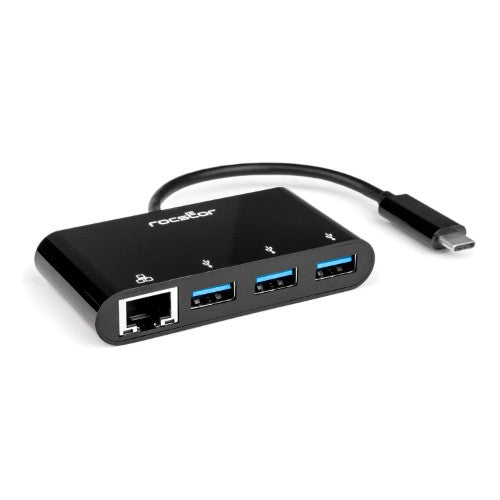 Rocstor Y10A251-B1 laptop dock/port replicator USB 3.2 Gen 1 (3.1 Gen 1) Type-C Black