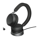 Jabra Evolve2 75 Headset Wired & Wireless Head-band Calls/Music USB Type-C Bluetooth Charging stand Black