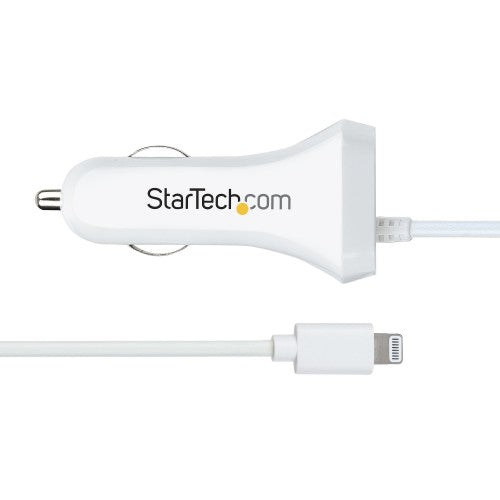StarTech.com USBLT2PCARW2 mobile device charger Smartphone White Cigar lighter Auto
