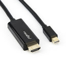 Rocstor Y10C196-B1 video cable adapter 78.7" (2 m) Mini DisplayPort HDMI Type A (Standard) Black