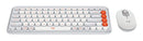 Logitech POP Icon Combo keyboard Mouse included Universal Bluetooth QWERTY English Orange, White