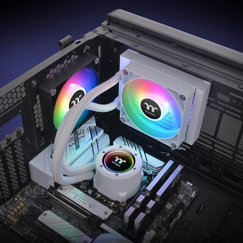 Thermaltake TH120 V2 ARGB Processor Liquid cooling kit 4.72" (12 cm) White 1 pc(s)