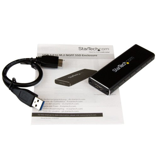 StarTech.com SM2NGFFMBU33 storage drive enclosure SSD enclosure Black M.2