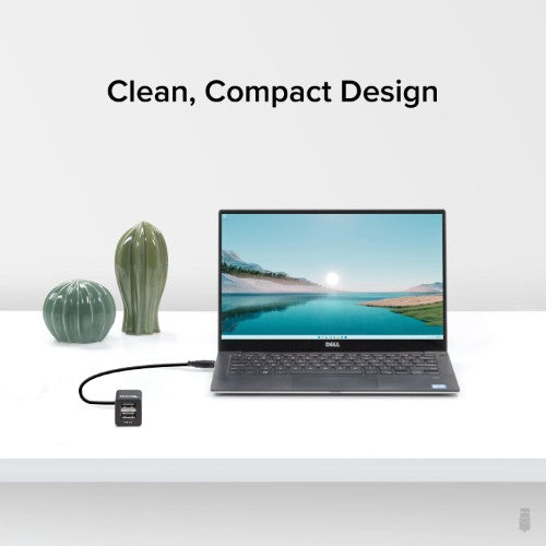 Plugable Technologies USB2-2PORT interface hub USB 2.0 480 Mbit/s Black