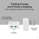 Plugable Technologies PS-40C2W mobile device charger Universal White AC Fast charging Indoor