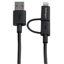 StarTech.com LTUB1MBK USB cable USB 2.0 39.4" (1 m) USB A Micro-USB B Black