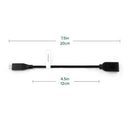 Plugable Technologies USBC-AF3 USB cable USB 3.2 Gen 1 (3.1 Gen 1) 7.87" (0.2 m) USB A Black