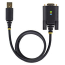 StarTech.com 1P3FFCB-USB-SERIAL serial cable Black 39.4" (1 m) USB Type-A RS-232
