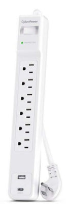 CyberPower CSP604UCW surge protector White 6 AC outlet(s) 125 V 48" (1.22 m)