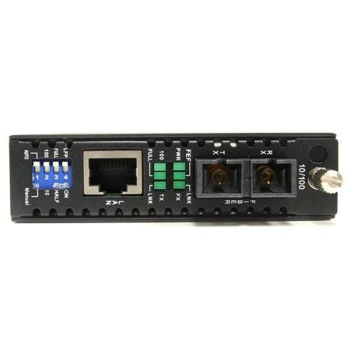 StarTech.com ET90110SM302 network media converter 200 Mbit/s 1310 nm Single-mode Black