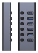 4XEM 4XHS015 interface hub USB 3.2 Gen 2(3.1 Gen 2) Type-B 5000 Mbit/s Gray