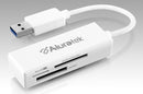 Aluratek AUCR300F card reader USB 3.2 Gen 1 (3.1 Gen 1) White