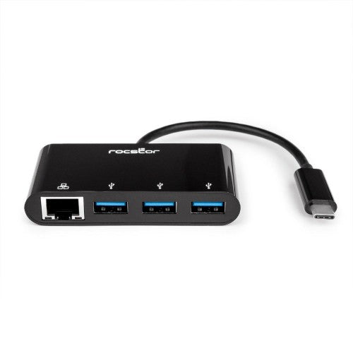 Rocstor Y10A251-B1 laptop dock/port replicator USB 3.2 Gen 1 (3.1 Gen 1) Type-C Black