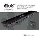 CLUB3D CSV-1564W65 laptop dock/port replicator Docking USB 3.2 Gen 1 (3.1 Gen 1) Type-C Black