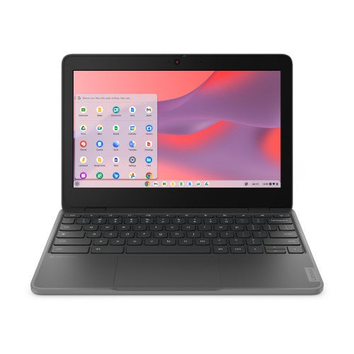 Lenovo 100e Chromebook Gen 4 MediaTek Kompanio 520 11.6" HD 8 GB LPDDR4x-SDRAM 64 GB eMMC Wi-Fi 6 (802.11ax) ChromeOS English Gray