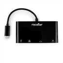 Rocstor Y10A248-B1 laptop dock/port replicator USB 3.2 Gen 1 (3.1 Gen 1) Type-C Black