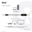 CLUB3D CAC-1334 video cable adapter 70.9" (1.8 m) HDMI Type A (Standard) USB Type-C Black