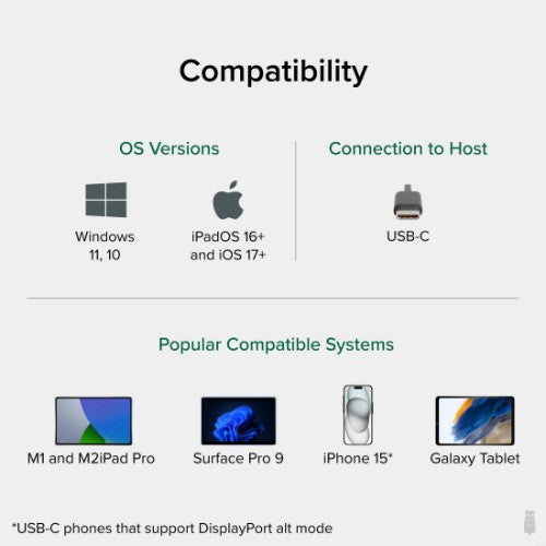 Plugable Technologies UDS-7IN1 multimedia cart/stand Silver Tablet Multimedia stand