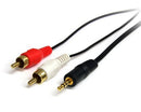StarTech.com 0.92m, 3.5mm/2xRCA, M/M audio cable 36.2" (0.92 m) Black